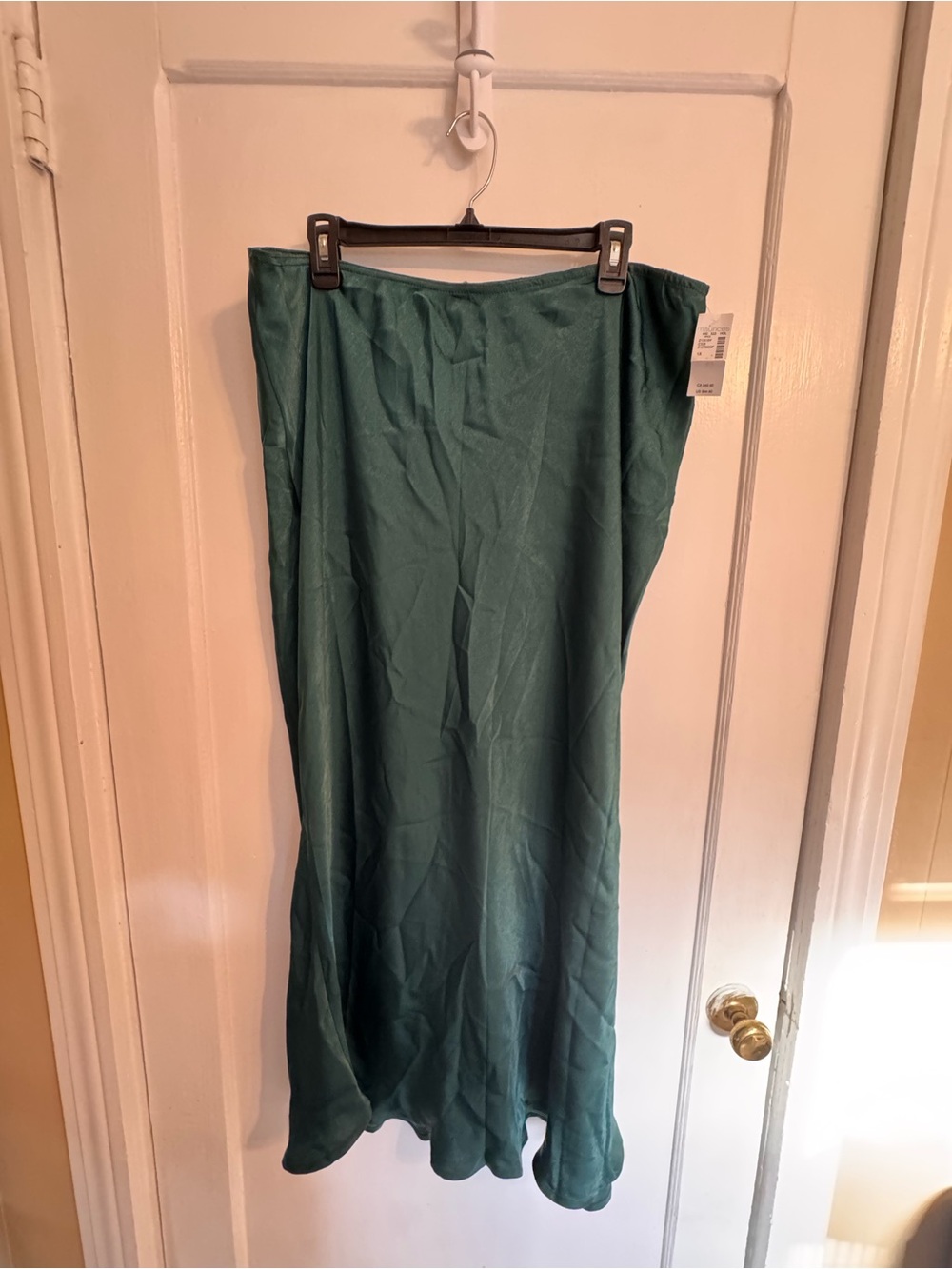 Maurices Teal Satin Maxi Skirt